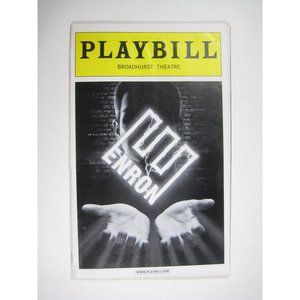 Enron Broadhurst Theatre Playbill May 2010 Butz Mazzie Kunken